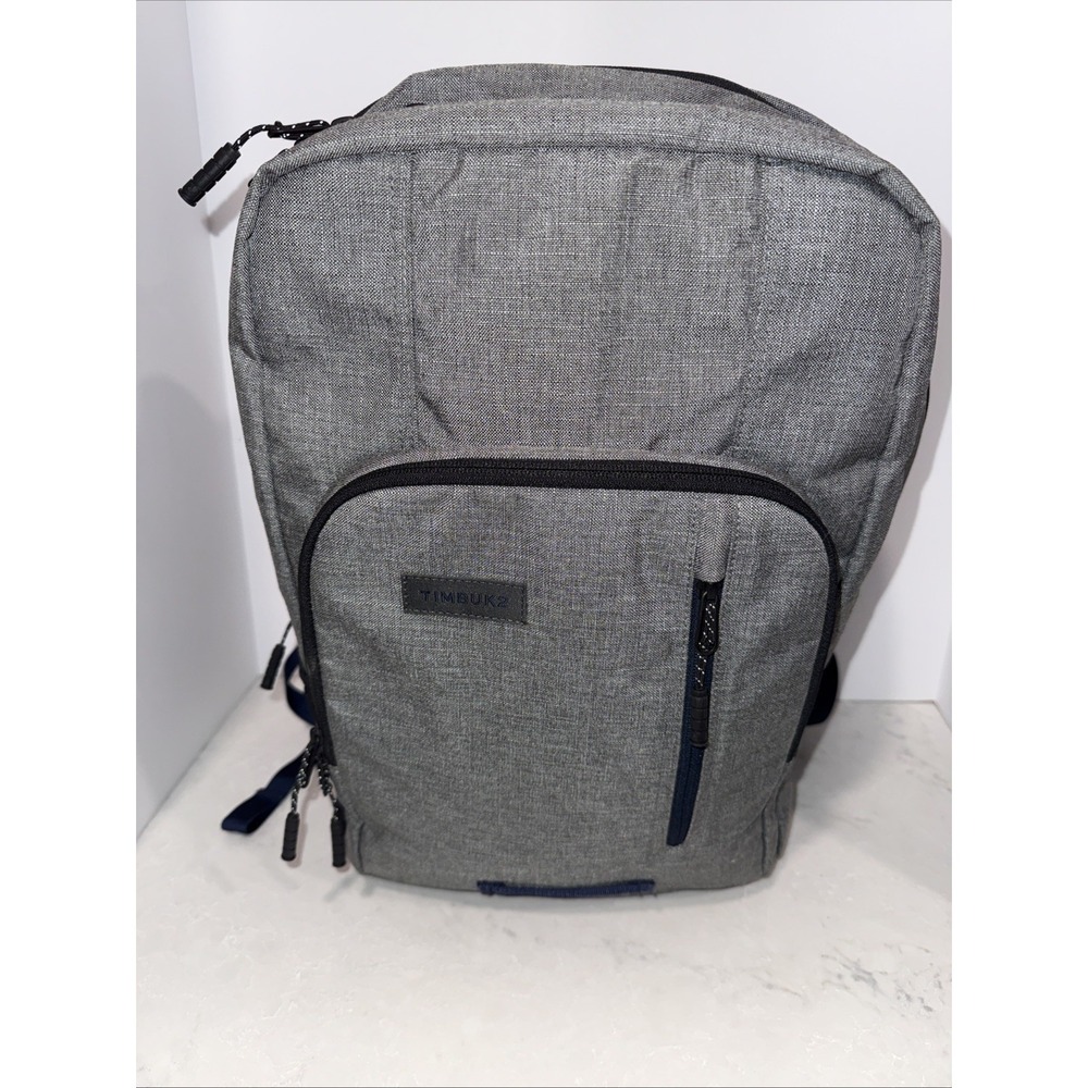 Timbuk 2 Uptown Laptop Backpack Bag Grey Padded Multiple Pockets School Travel